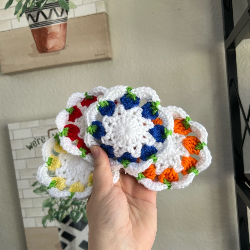 Handmade 🍋🍊 fruit coasters 4 pack